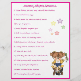 Nursery Rhyme Rhetoric Game - Girl Style