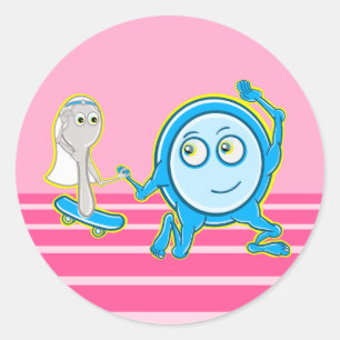 Nursery Rhyme The Dish Ran Away With The Spoon Classic Round Sticker