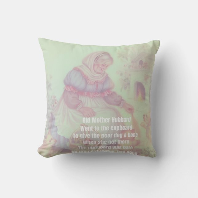 Nursery Rhyme  Throw Pillow (Front)