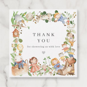 Nursery Rhymes Baby Shower Favor Tags   Gift Tags