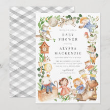 Nursery Rhymes Baby Shower Invitation