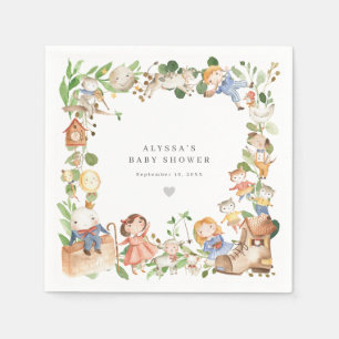 Nursery Rhymes Baby Shower Party Paper Napkins