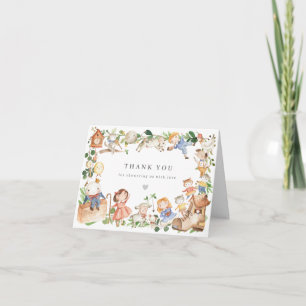 Nursery Rhymes Baby Shower Thank You Card