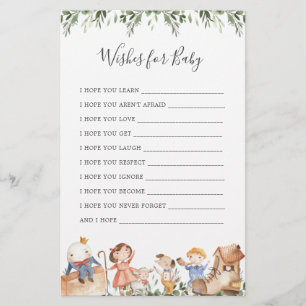 Nursery Rhymes Baby Shower Wishes For Baby