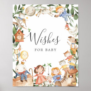 Nursery Rhymes Baby Shower Wishes For Baby Sign