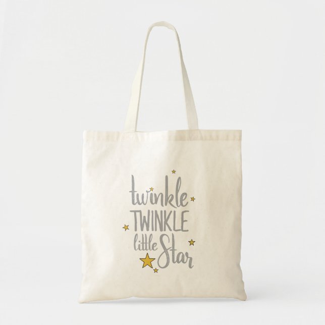 Nursery Rhymes Image Twinkle Twinkle Little Design Tote Bag (Front)