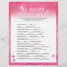 Nursery Rhymes Quiz [Snowy Pink]