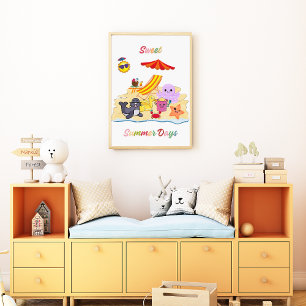 Nursery "Sweet Summer Day" Poster Summer Kids Room