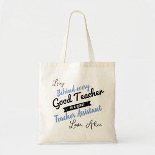 nursery teaching assistant personalised tote bag