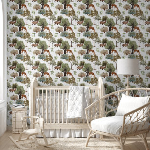 Nursery Woodland Animal Forest  Wallpaper