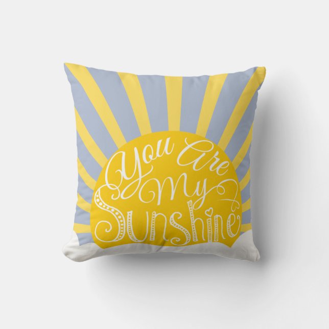 Nursery you are my sunshine pillow newborn decor (Front)