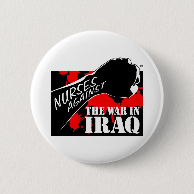 Nurses Against the War in Iraq 2 Inch Round Button (Front)