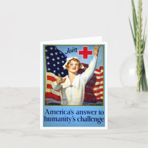 Nurses - America's Answer To Humanity's Challenge  Thank You Card