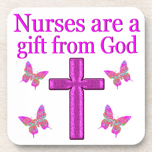 NURSES ARE A GIFT FROM GOD COASTER (Front)