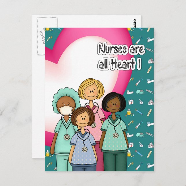 Nurses are all Heart   Postcard (Front/Back)