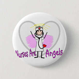 Nurses Are Angels 2 Inch Round Button