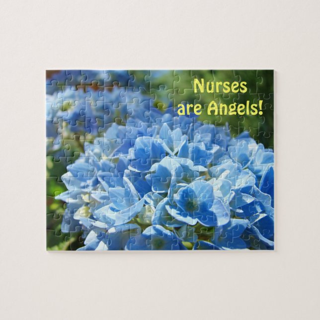 Nurses are Angels! gifts Hydrangea Flower puzzle (Horizontal)