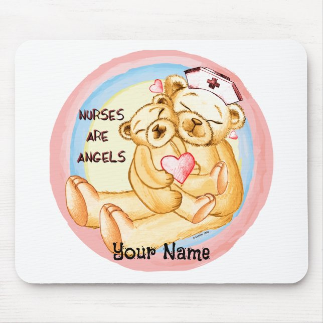 Nurses are angels  mouse pad (Front)
