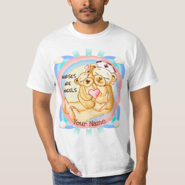 Nurses are angels  T-Shirt (Front)