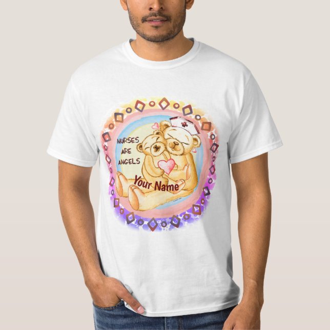 Nurses Are Angels  T-Shirt (Front)