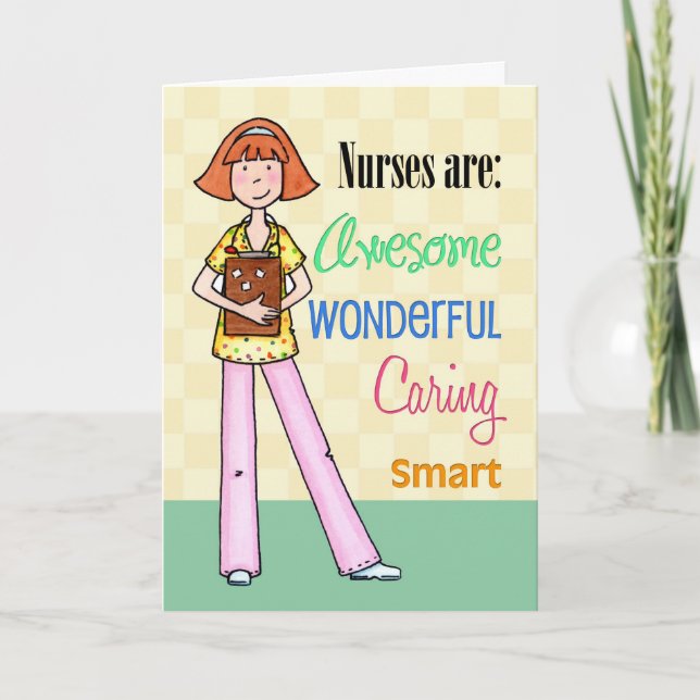 Nurses Are Awesome - Nurses Day Card (Front)