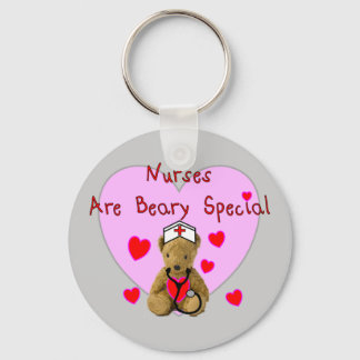 Nurses are BEARY Special  Teddy Bear Gifts Keychain