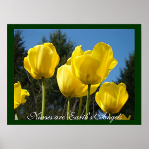 Nurses are Earth's Angels art prints Tullips