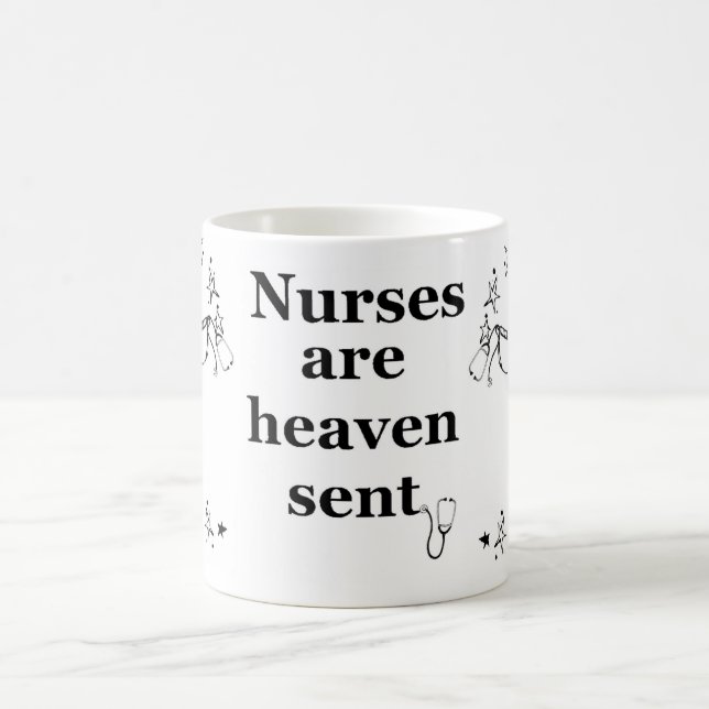 Nurses Are Heaven Sent Coffee Mug (Center)