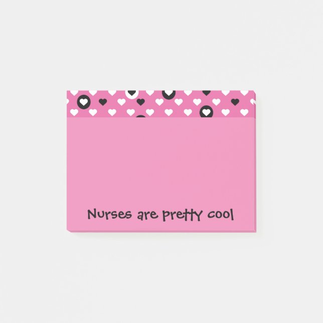 Nurses are pretty cool hearts post-it notes (Front)