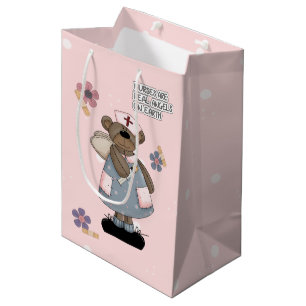 Nurses are Real Angels. Custom Gift Paper Bags
