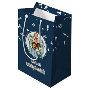 Nurses are real Angels on Earth Medium Gift Bag