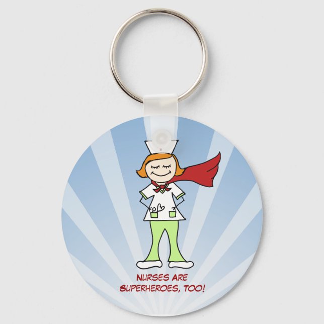 Nurses Are Superheroes Keychain (Front)