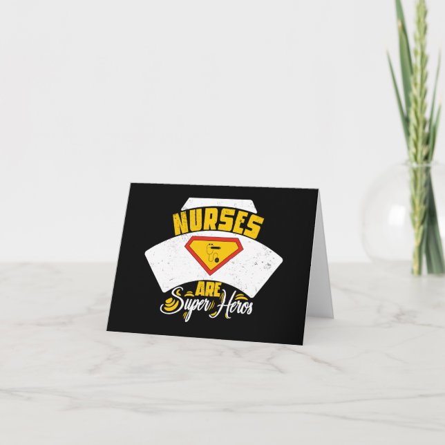 nurses are superheroes  thank you card (Front)