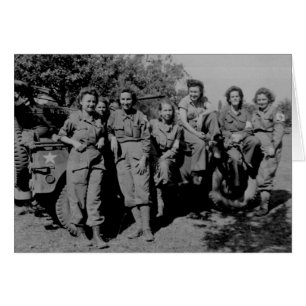 Nurses Beside Jeep WWII