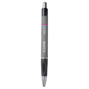 Nurse's Caduceus Pink Turquoise Personalized Pen