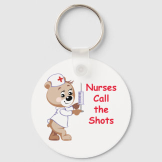 Nurses Call the Shots - Nurse Bear Keychain