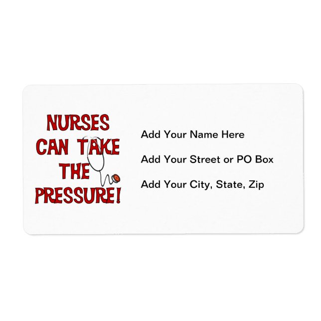 Nurses Can Take the Pressure (Front)