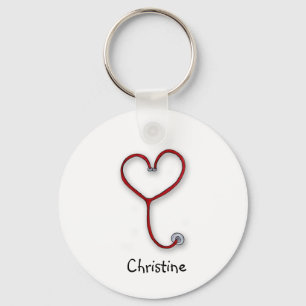 Nurses care with Heart - Nurses Gift - Personalize Keychain