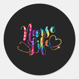 Nurses Day Nurse Life Tie Dye Nurse Week 2026 Classic Round Sticker