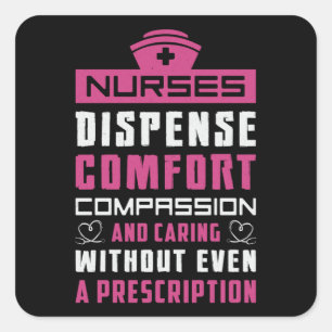 Nurses Dispense Nurse Medicine Emergency Ambulance Square Sticker