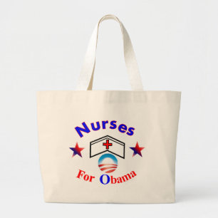 nurses for obama tote bag