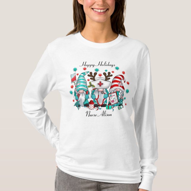 Nurse's Fun Christmas  T-Shirt (Front)