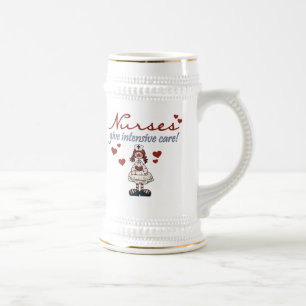 Nurses Give Intensive Care t-shirts and Gifts Beer Stein