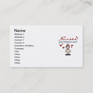 Nurses Give Intensive Care t-shirts and Gifts Business Card