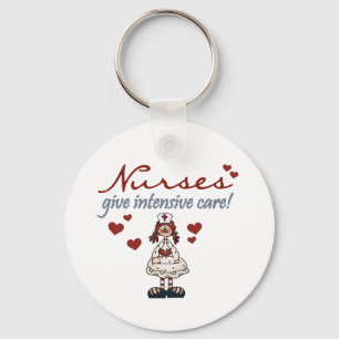 Nurses Give Intensive Care t-shirts and Gifts Keychain