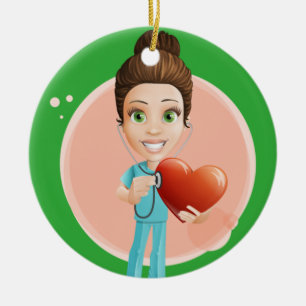Nurses Have Big Hearts - SRF Ceramic Ornament