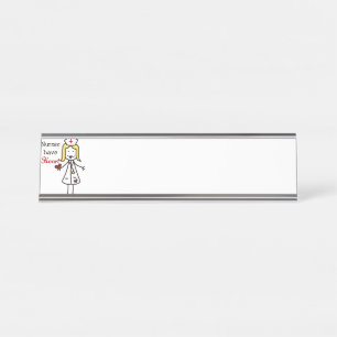 Nurses Have Heart Desk Name Plate