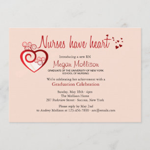 Nurses Have Heart Graduation Invitation