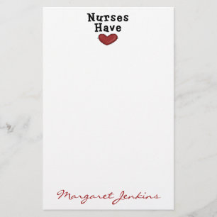 Nurses Have Heart Stationery by SharonRhea