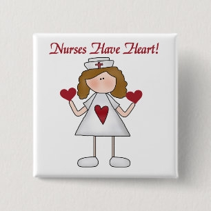 Nurses Have Heart T-shirts and Gifts 2 Inch Square Button